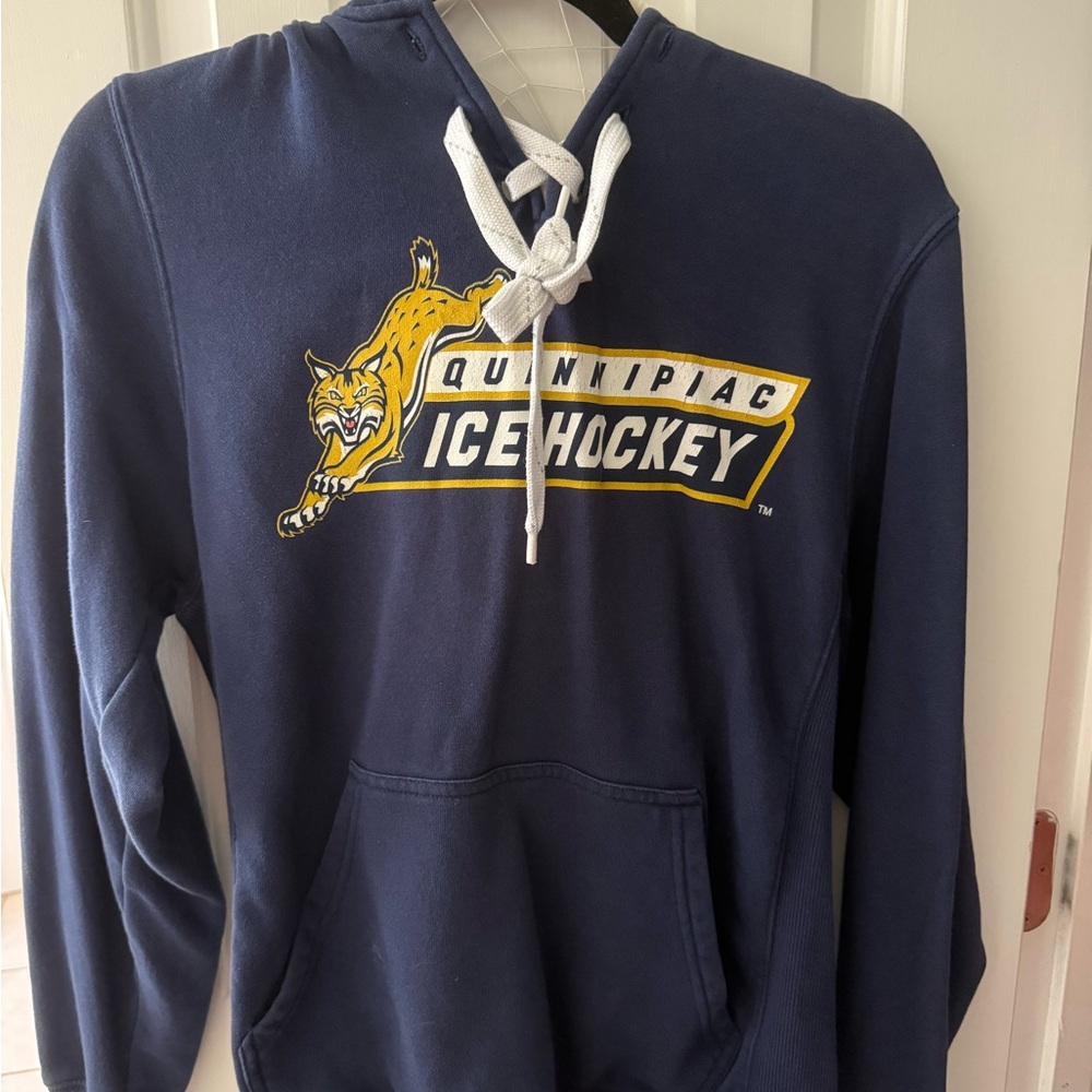 Sport-Tek Blue and White Hoodie Sweatshirt